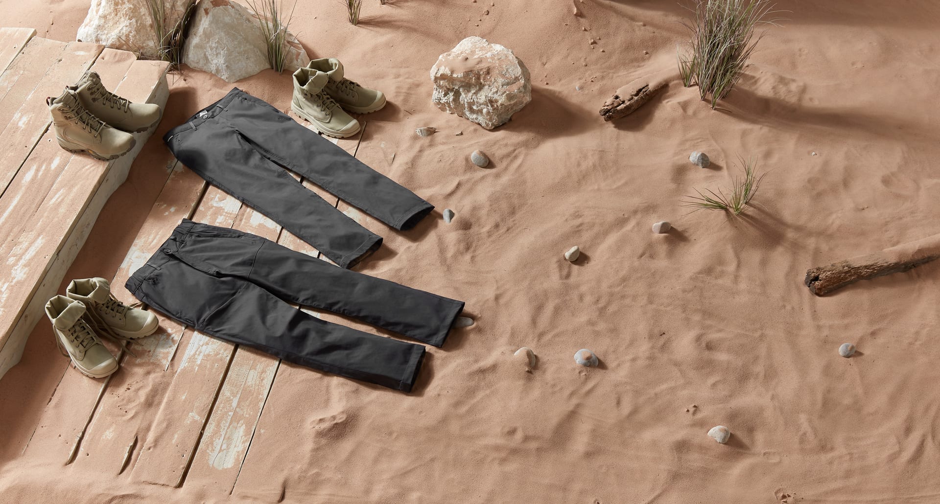 March boot trousers landscape