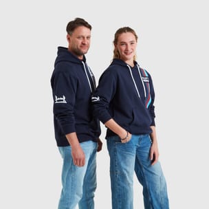UNISEX CLASSIC VERTICAL STRIPE OH HOODY NAVY Model 01 5083