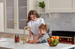 Child washing hands