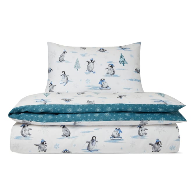 BRUSHED COTTON PENGUIN DUVET SET DOUBLE