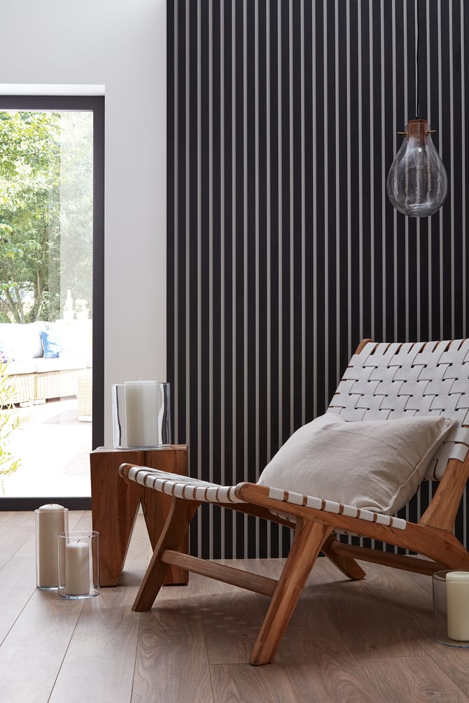 Charcoal black individual slats
