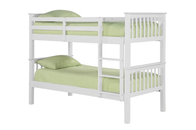 Gemini White Wooden Bunk Bed 3 Maxfield Beds
