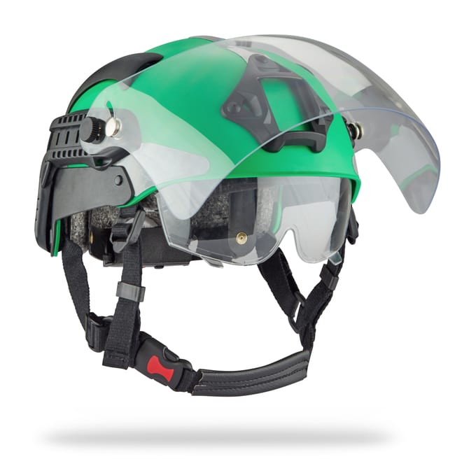 Manta Tactical Green Helmet Angle Right Visor Up
