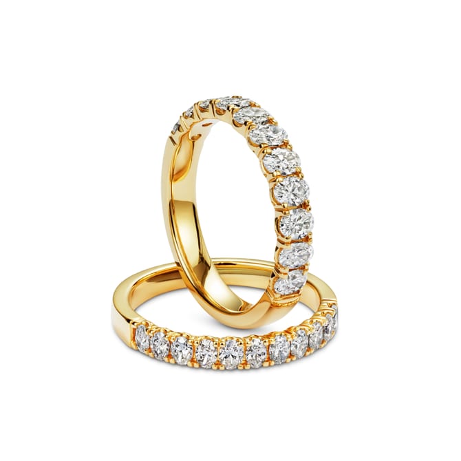 Oval Half Eternity Ring Group