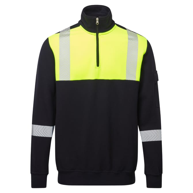 Welland Quarter Zip Sweat Front Hazchem 24637